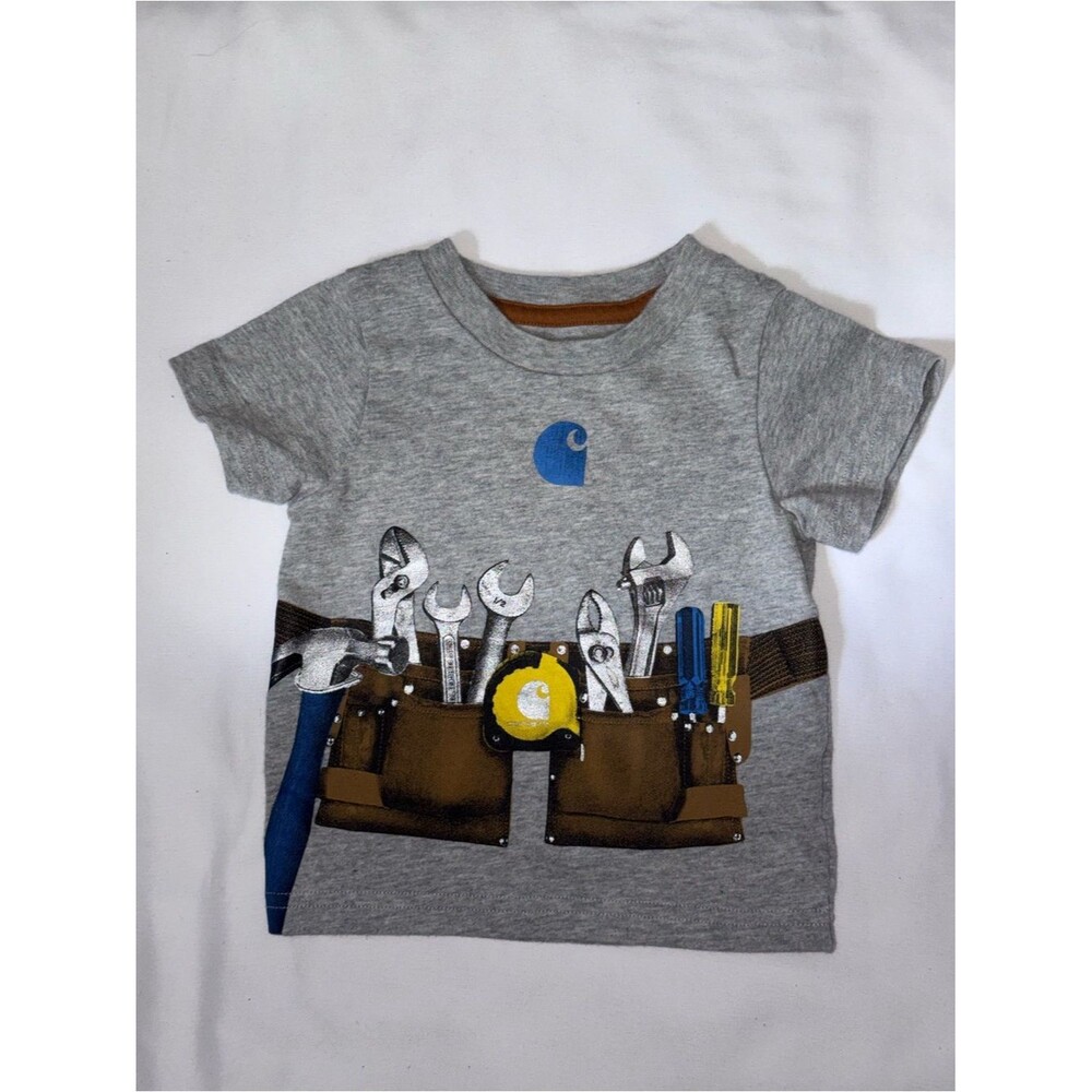 Carhartt size 3 months Gray Tool Belt Graphic Tee shirt